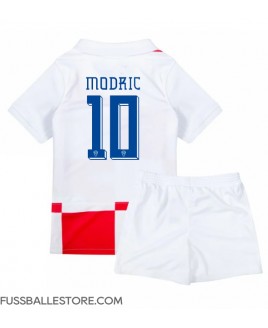 Günstige Kroatien Luka Modric #10 Heimtrikotsatz Kinder EM 2024 Kurzarm (+ Kurze Hosen)